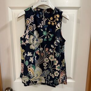 J Crew Liberty Print Symphony Sleeveless Top